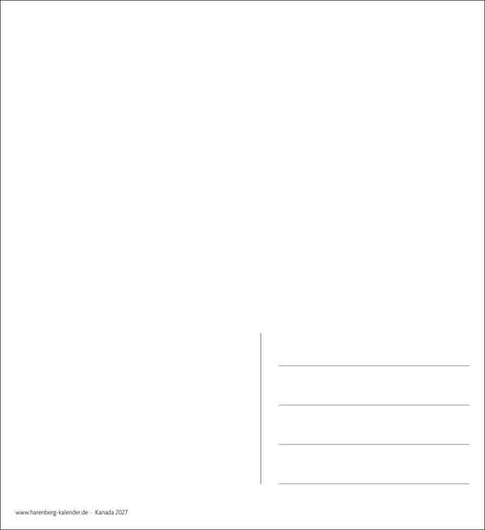 Produktbild: Kanada Sehnsuchtskalender 2027 - Wochenkalender mit 53 Postkarten