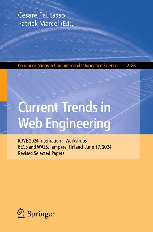 Produktbild: Current Trends in Web Engineering