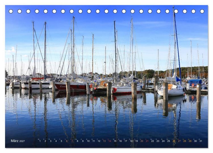 Produktbild: YACHTH&Auml;FEN AN DER OSTSEE (Tischkalender 2027 DIN A5 quer), CALVENDO Monatskalender