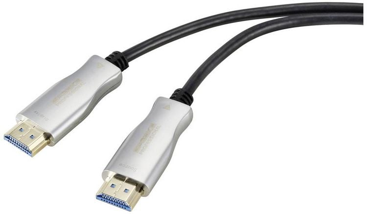 Produktbild: SpeaKa Professional HDMI Anschlusskabel HDMI-A Stecker, HDMI-A Stecker 50.00 m Schwarz SP-9019356 4K UHD, Geschirmt HDMI-Kabel