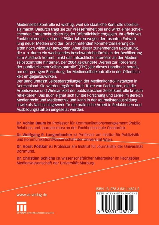 Produktbild: Handbuch Medienselbstkontrolle