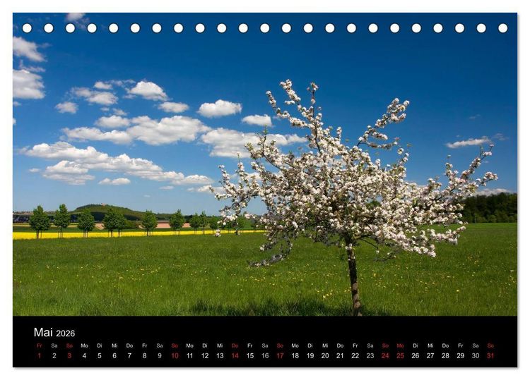 Produktbild: Fuldaer Land - Heile Welt zwischen Rh&ouml;n und Vogelsberg (Tischkalender 2026 DIN A5 quer), CALVENDO Monatskalender