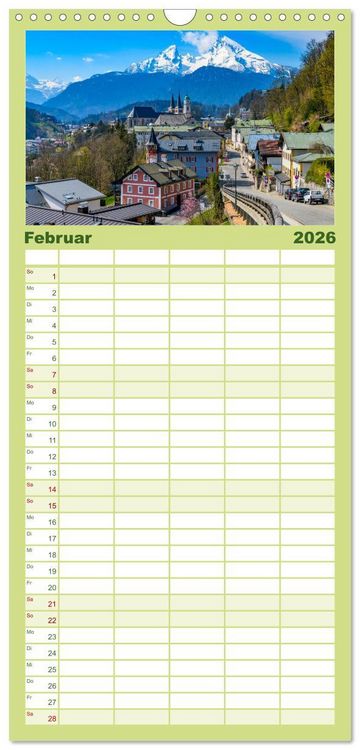 Produktbild: Familienplaner 2026 - Urlaub im Berchtesgadener Land mit 5 Spalten (Wandkalender, 21 x 45 cm) CALVENDO