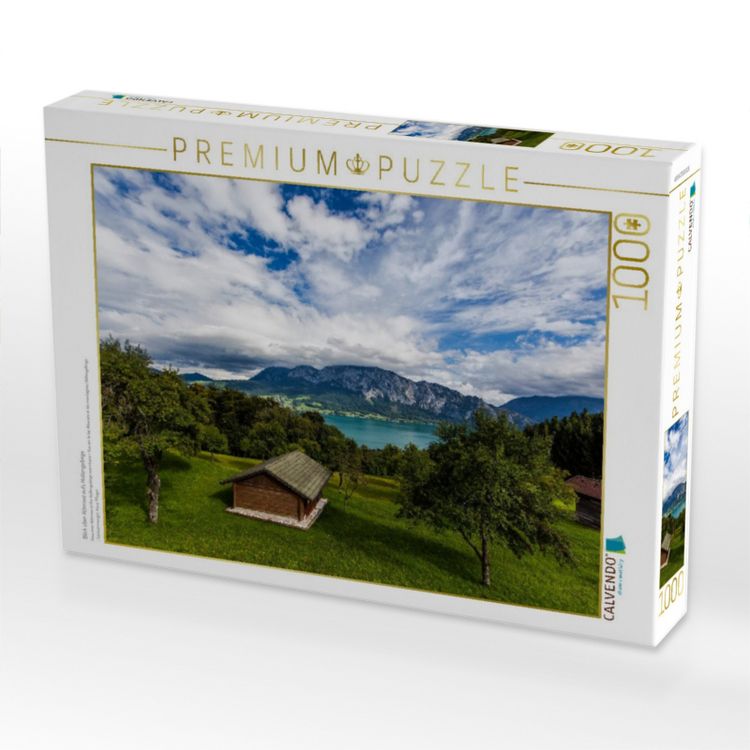 Produktbild: CALVENDO Puzzle Blick &uuml;ber Attersee aufs H&ouml;llengebirge | 1000 Teile Lege-Gr&ouml;&szlig;e 64x48cm Foto-Puzzle f&uuml;r gl&uuml;ckliche Stunden