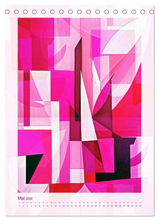 Produktbild: Licht und Schatten . Cubism Wall Art (Tischkalender 2026 DIN A5 hoch), CALVENDO Monatskalender