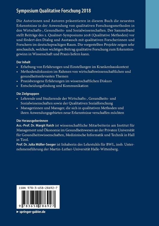 Produktbild: Symposium Qualitative Forschung 2018