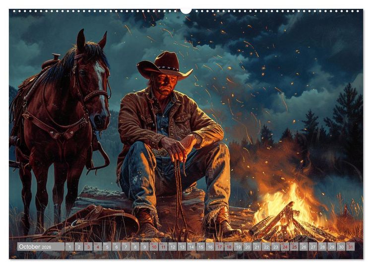 Produktbild: Horses, Power and Freedom (High Quality Premium Wall Calendar 2026 DIN A2 landscape),CALVENDO 12 Month Wall Calendar