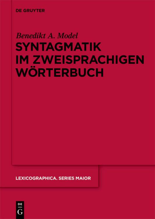 Produktbild: Syntagmatik im zweisprachigen W&ouml;rterbuch