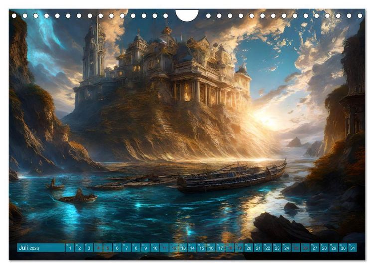 Produktbild: Visionen aus Atlantis (Wandkalender 2026 DIN A4 quer), CALVENDO Monatskalender