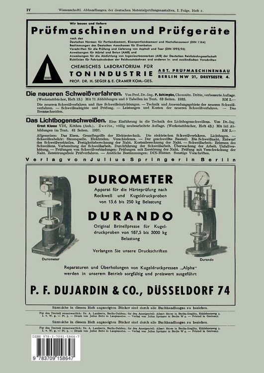 Produktbild: Die Bearbeitung von Fragen der Schweisstechnik an den Deutschen Materialpr&uuml;fungs&auml;mtern