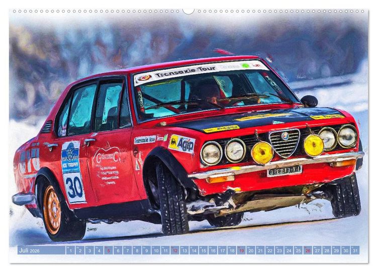 Produktbild: Rallye-Klassiker auf Eis (Wandkalender 2026 DIN A2 quer), CALVENDO Monatskalender