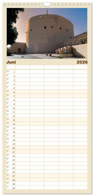 Produktbild: Familienplaner 2026 - Faszinierender Oman mit 5 Spalten (Wandkalender, 21 x 45 cm) CALVENDO
