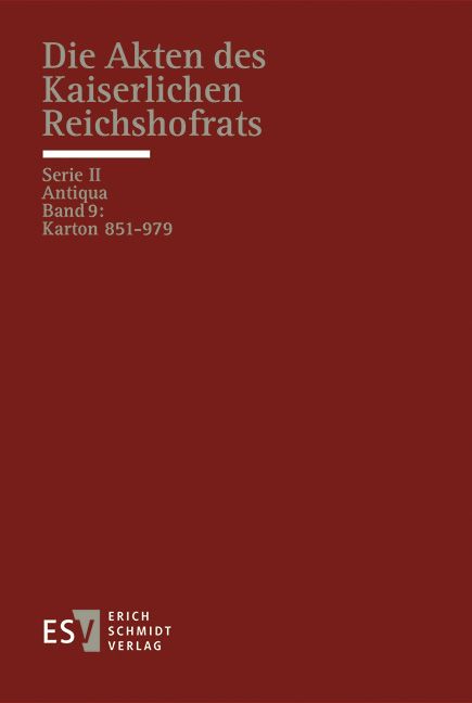 Produktbild: Die Akten des Kaiserlichen Reichshofrats (RHR)