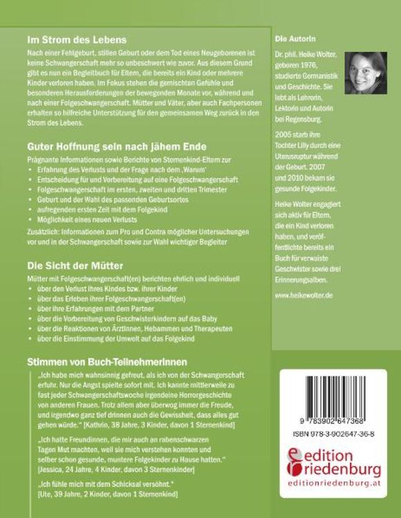 Produktbild: Meine Folgeschwangerschaft - Begleitbuch f&uuml;r Schwangere, ihre Partner und Fachpersonen nach Fehlgeburt, stiller Geburt oder Neugeborenentod