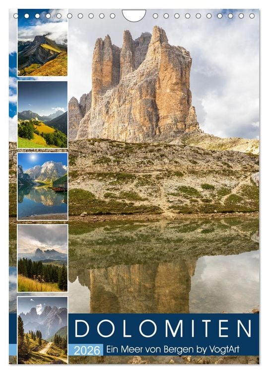 Produktbild: Dolomiten, ein Meer aus Bergen by VogtArt (Wandkalender 2026 DIN A4 hoch), CALVENDO Monatskalender