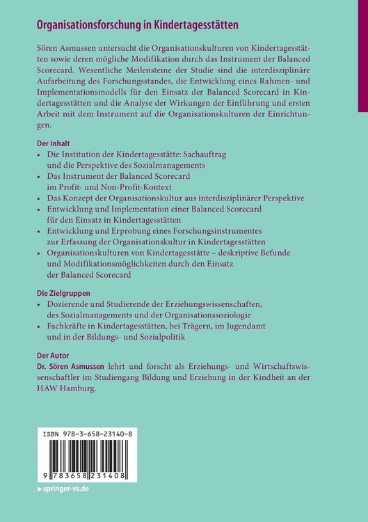 Produktbild: Organisationsforschung in Kindertagesst&auml;tten