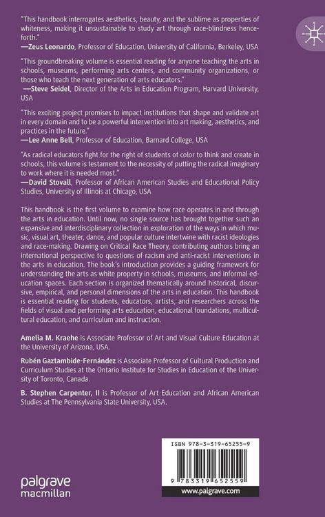 Produktbild: The Palgrave Handbook of Race and the Arts in Education