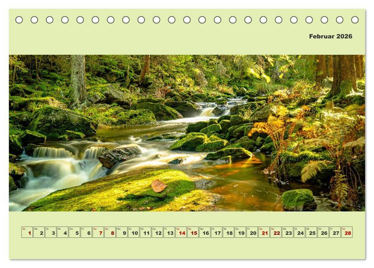 Produktbild: Die schwarze Pockau im Herbstgewand (Tischkalender 2026 DIN A5 quer), CALVENDO Monatskalender