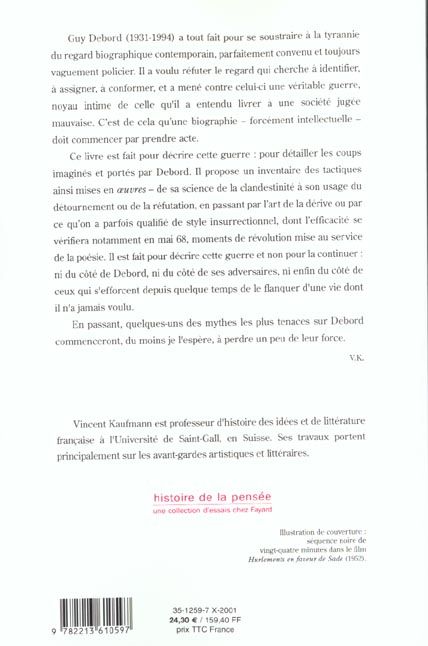 Produktbild: Guy Debord : la r&eacute;volution au service de la po&eacute;sie