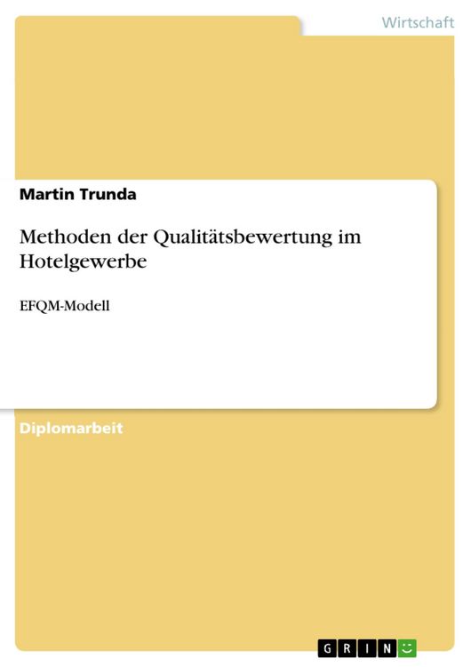 Produktbild: Methoden der Qualit&auml;tsbewertung im Hotelgewerbe