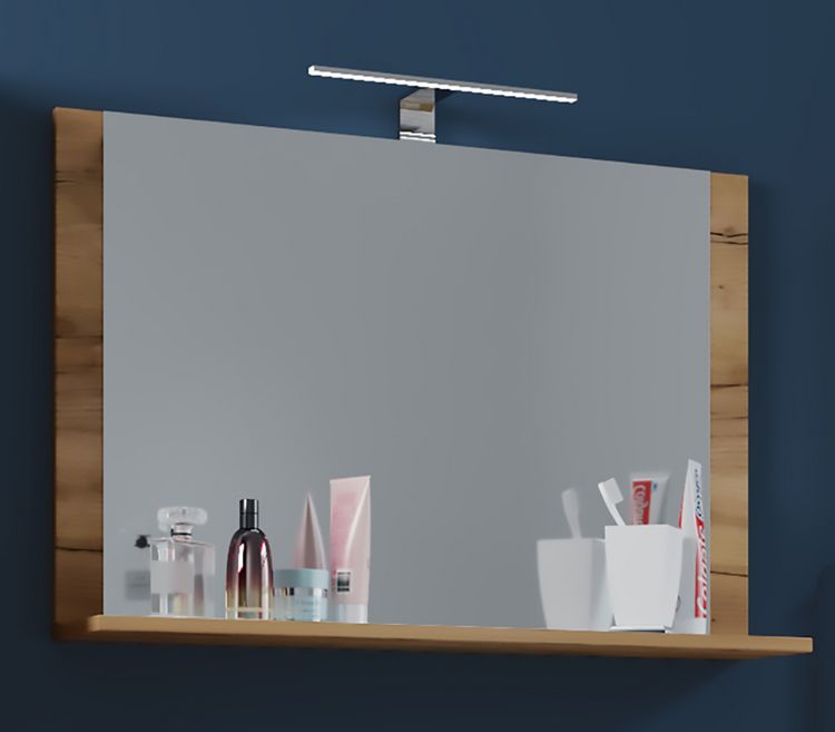 Produktbild: Badspiegel Wandspiegel Bad Ablage Lendas 55x60 cm