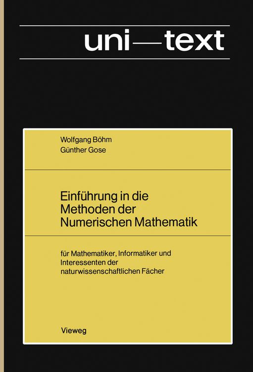 Produktbild: Einf&uuml;hrung in die Methoden der Numerischen Mathematik