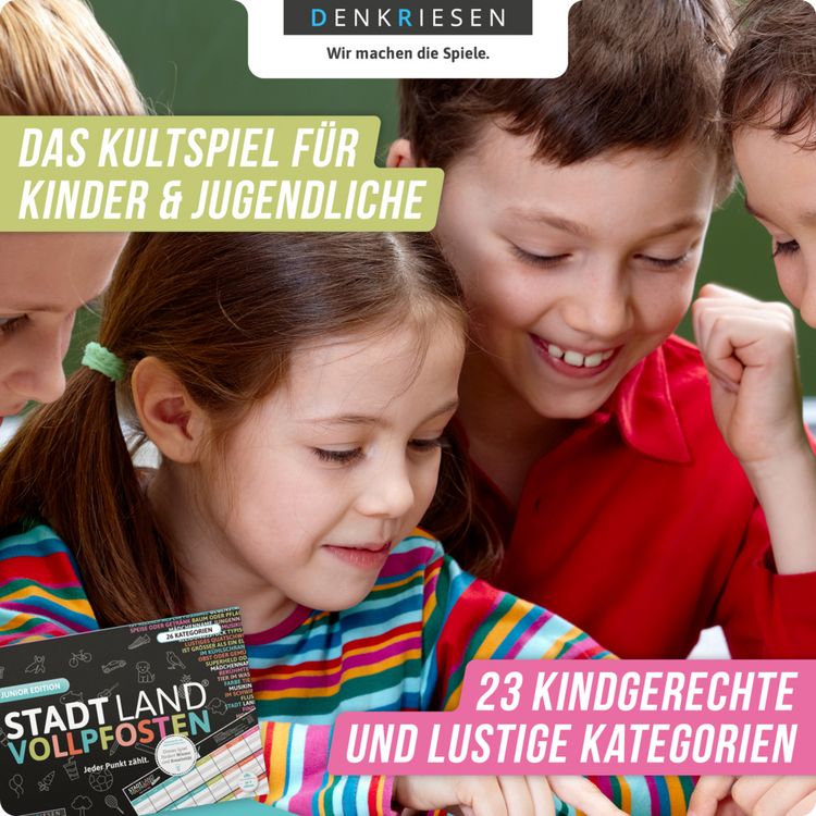 Denkriesen - Stadt Land Vollpfosten® Junior Edition – "Jeder Punkt zählt."