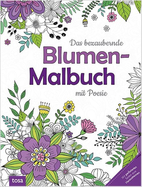 Produktbild: Das bezaubernde Blumen-Malbuch mit Poesie