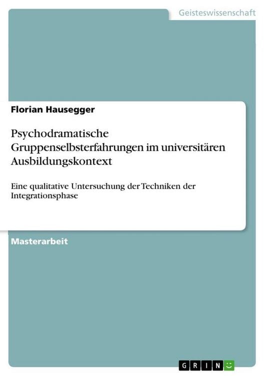 Produktbild: Psychodramatische Gruppenselbsterfahrungen im universit&auml;ren Ausbildungskontext