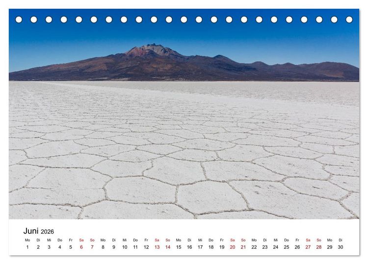 Produktbild: Bolivien - Einzigartige Landschaft (Tischkalender 2026 DIN A5 quer), CALVENDO Monatskalender
