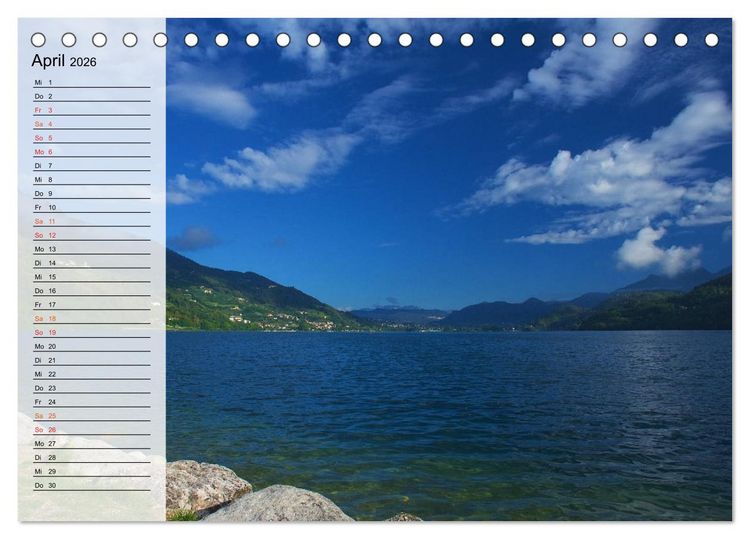 Produktbild: Caldonazzo See (Tischkalender 2026 DIN A5 quer), CALVENDO Monatskalender