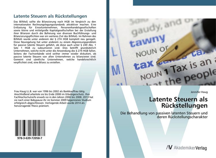 Produktbild: Latente Steuern als R&uuml;ckstellungen