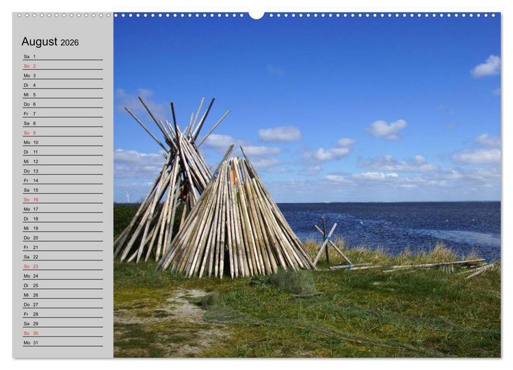 Produktbild: D&auml;nemark - Umgebung von Hvide Sande (hochwertiger Premium Wandkalender 2026 DIN A2 quer), Kunstdruck in Hochglanz