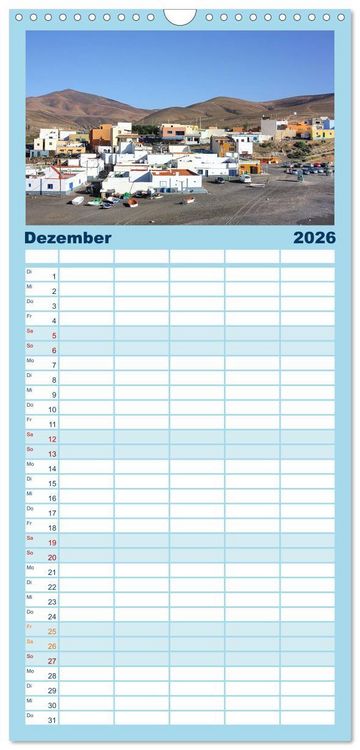 Produktbild: Familienplaner 2026 - Fuerteventura mit 5 Spalten (Wandkalender, 21 x 45 cm) CALVENDO