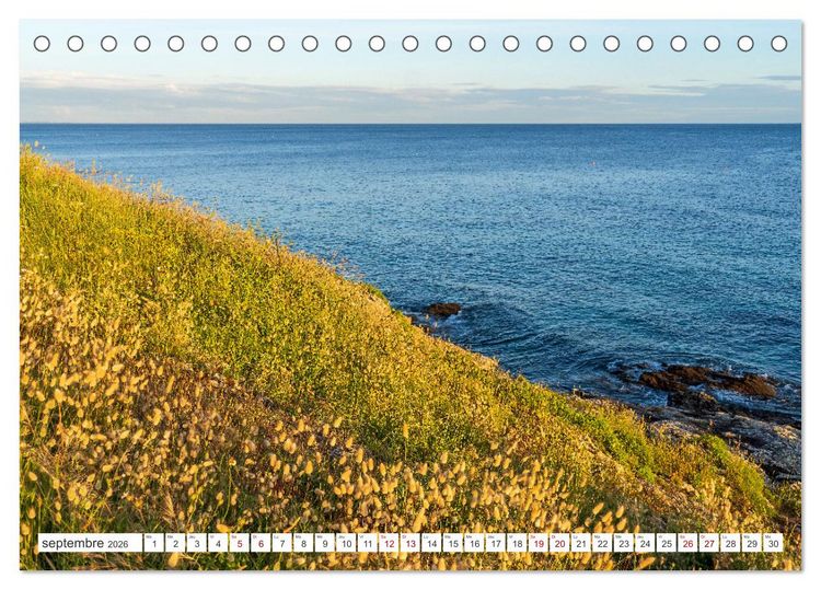 Produktbild: &Agrave; la d&eacute;couverte de la Bretagne - En Finist&egrave;re Sud (Calendrier de bureau 2026 DIN A5 vertical), CALVENDO calendrier mensuel