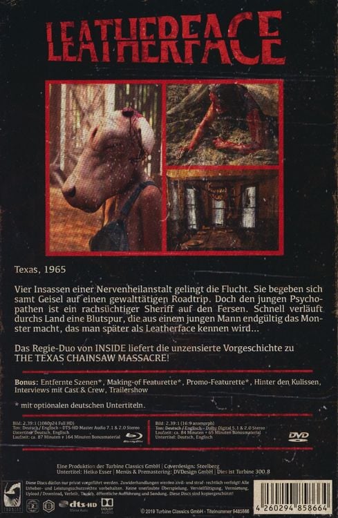 Produktbild: Leatherface (Uncut) - Limited Collector's Edition im VHS-Design (+ DVD)