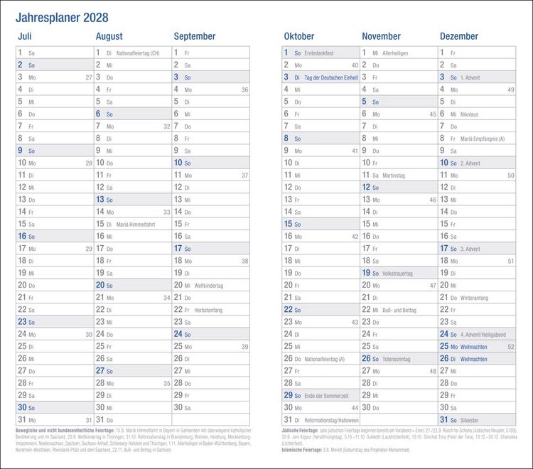 Produktbild: Wochen-Taschenkalender, schwarz 2027