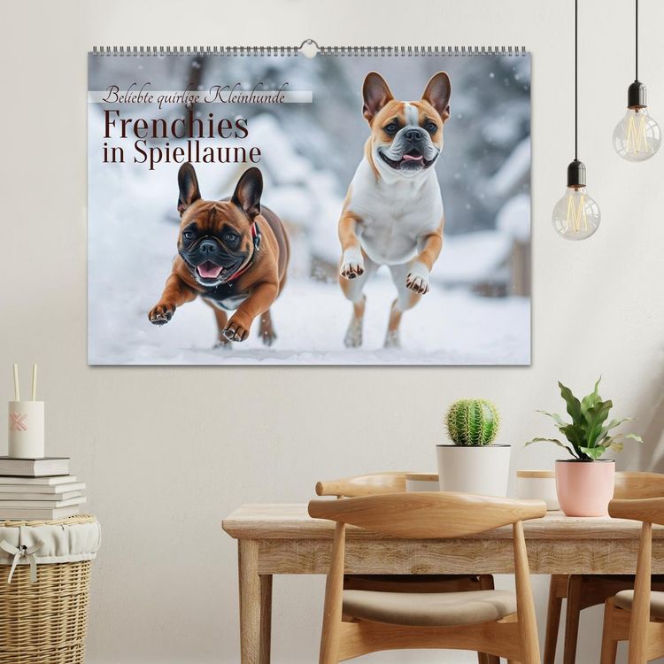 Produktbild: Frenchies in Spiellaune (Wandkalender 2026 DIN A2 quer), CALVENDO Monatskalender