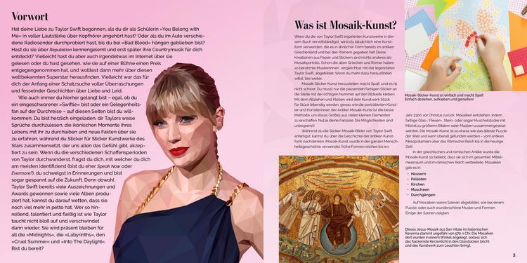 Produktbild: Taylor Swift Mosaik-Stickerbuch I Tribute Edition