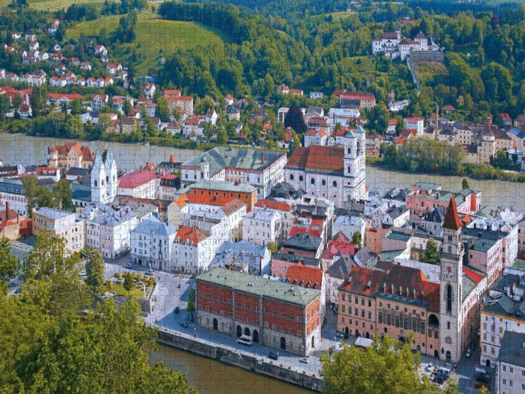 Produktbild: CALVENDO Puzzle Dreifl&uuml;ssestadt Passau | 1000 Teile Lege-Gr&ouml;&szlig;e 64x48cm Foto-Puzzle f&uuml;r gl&uuml;ckliche Stunden
