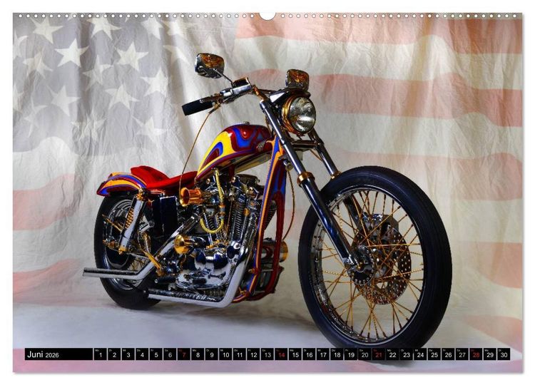 Produktbild: Harley Classic Chopper (hochwertiger Premium Wandkalender 2026 DIN A2 quer), Kunstdruck in Hochglanz