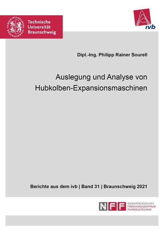 Produktbild: Auslegung und Analyse von Hubkolben-Expansionsmaschinen