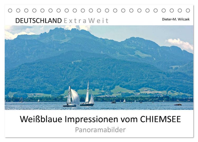 Produktbild: Wei&szlig;blaue Impressionen vom Chiemsee (Tischkalender 2026 DIN A5 quer), CALVENDO Monatskalender