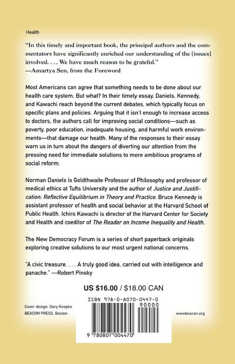 Produktbild: Is Inequality Bad For Our Health?