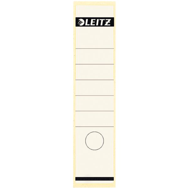 Produktbild: LEITZ R&uuml;ckenschilder lang breit wei&szlig; 10 St&uuml;ck selbstklebend