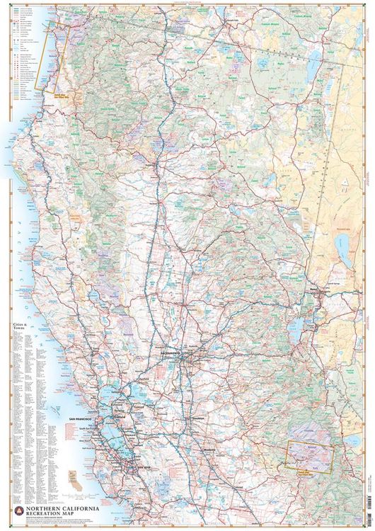 Produktbild: Northern California Recreation Map