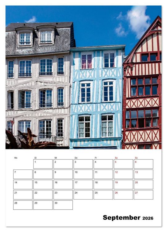 Produktbild: Rouen - Reiseplaner (hochwertiger Premium Wandkalender 2026 DIN A2 hoch), Kunstdruck in Hochglanz