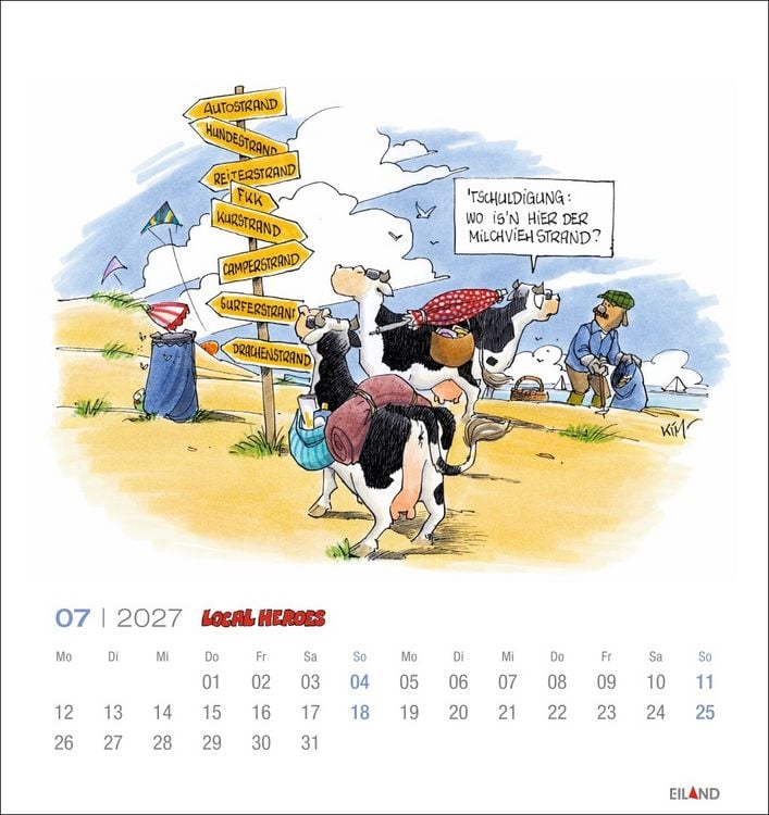 Produktbild: Local Heroes Postkartenkalender 2027 - Vom Leben hinter&acute;m Deich