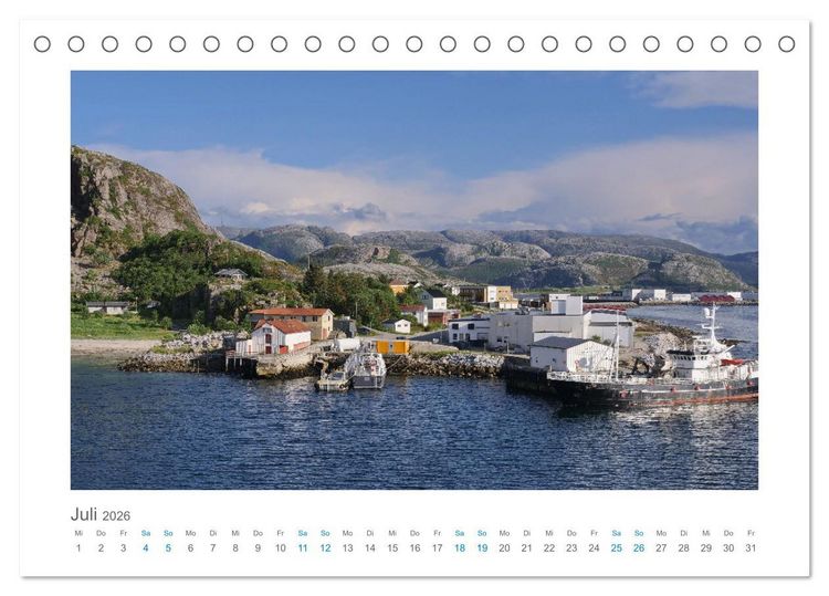 Produktbild: Kurs Nord - mit dem Postschiff (Tischkalender 2026 DIN A5 quer), CALVENDO Monatskalender