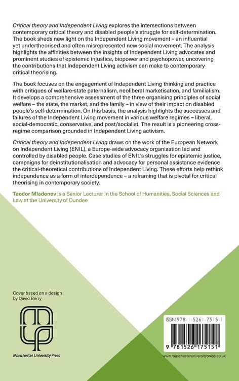 Produktbild: Critical theory and Independent Living